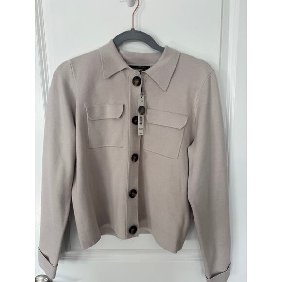 NWT T Tahari Collar Button Front Cardigan- Size M - Picture 4 of 5
